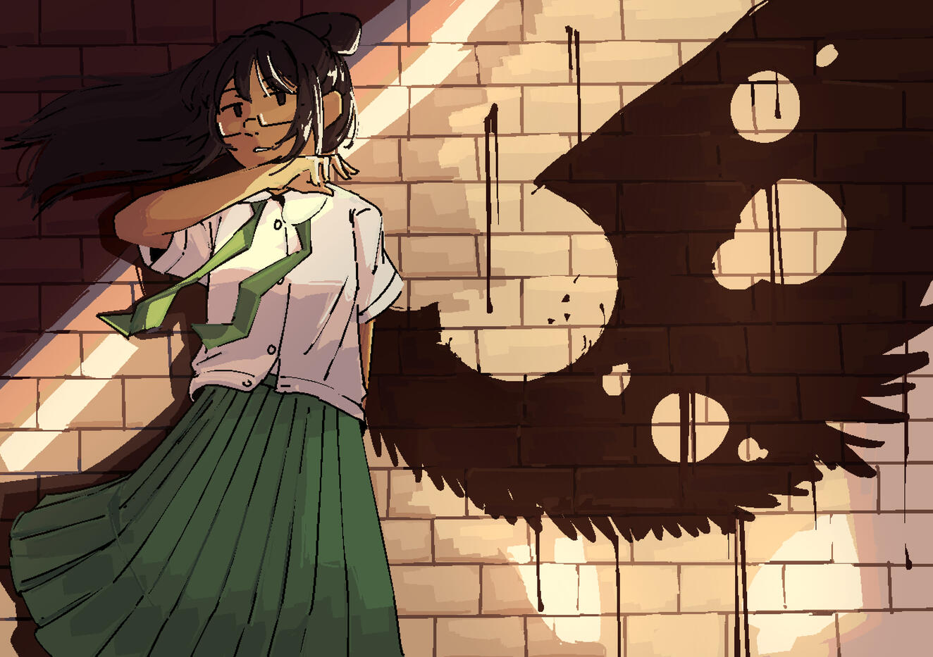 angel with a shotgun original print