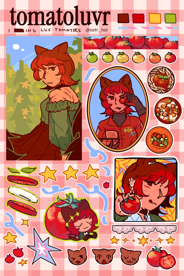 Original character sticker sheet