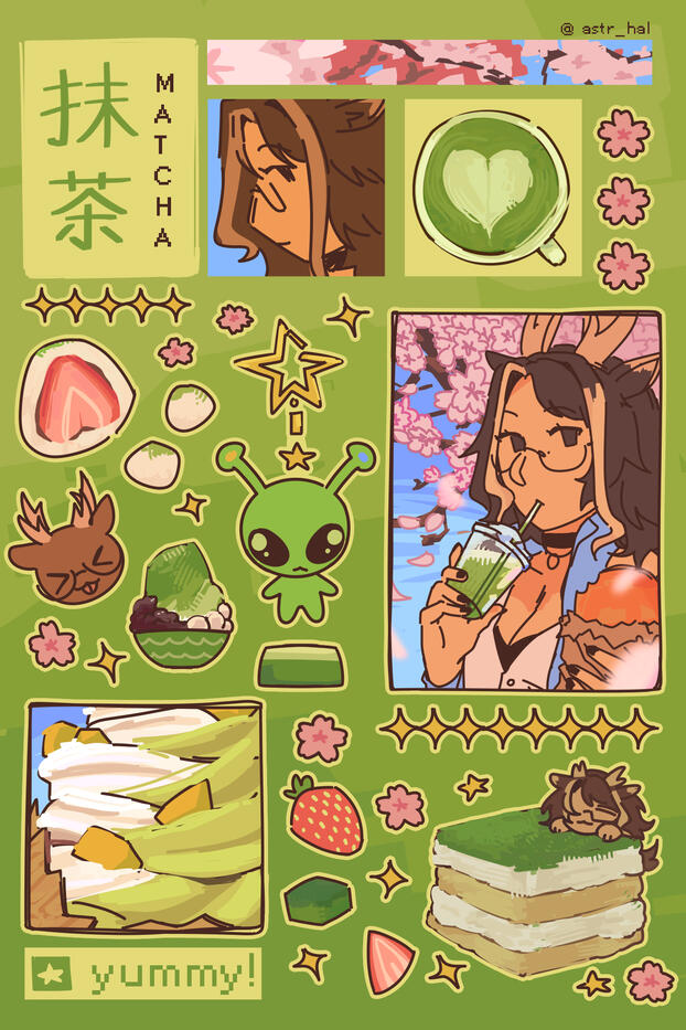 Original character sticker sheet